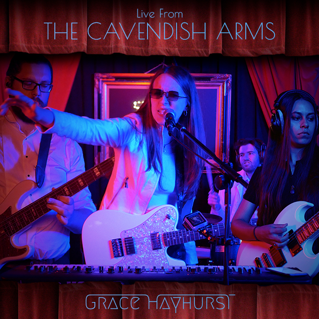 Artwork for the EP. The four band members stood playing in the Cavendish Arms Pub.